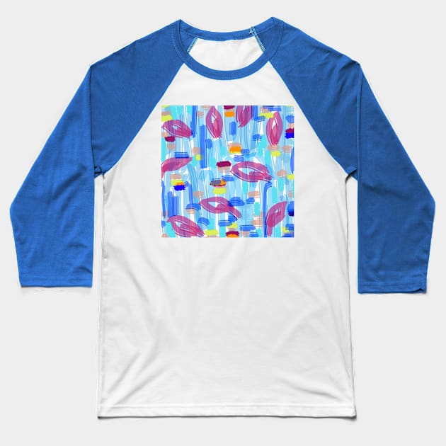 Block of blue Baseball T-Shirt by jen28